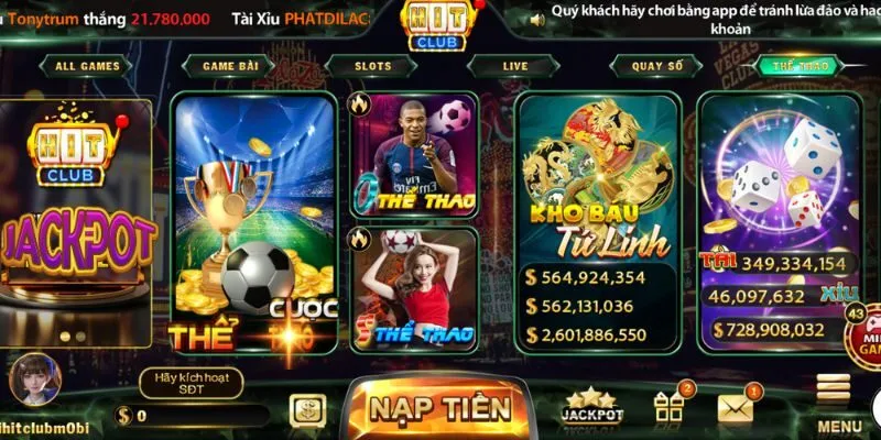 Trải nghiệm nổ hũ Hitclub cực hấp dẫn